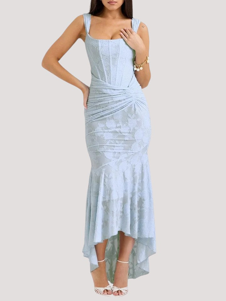 Blue bell floral maxi dress