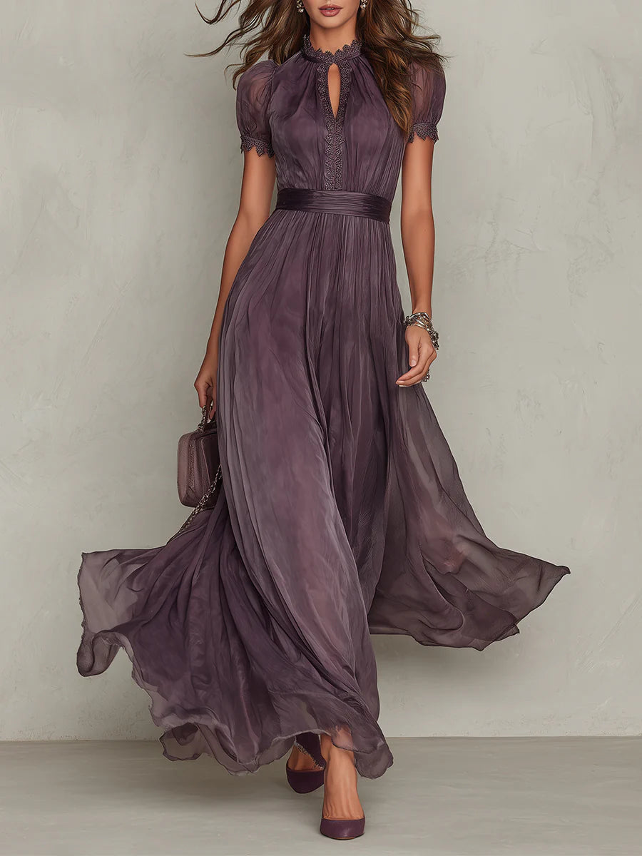 Flavia | Elegant Chiffon Maxi Dress for Women